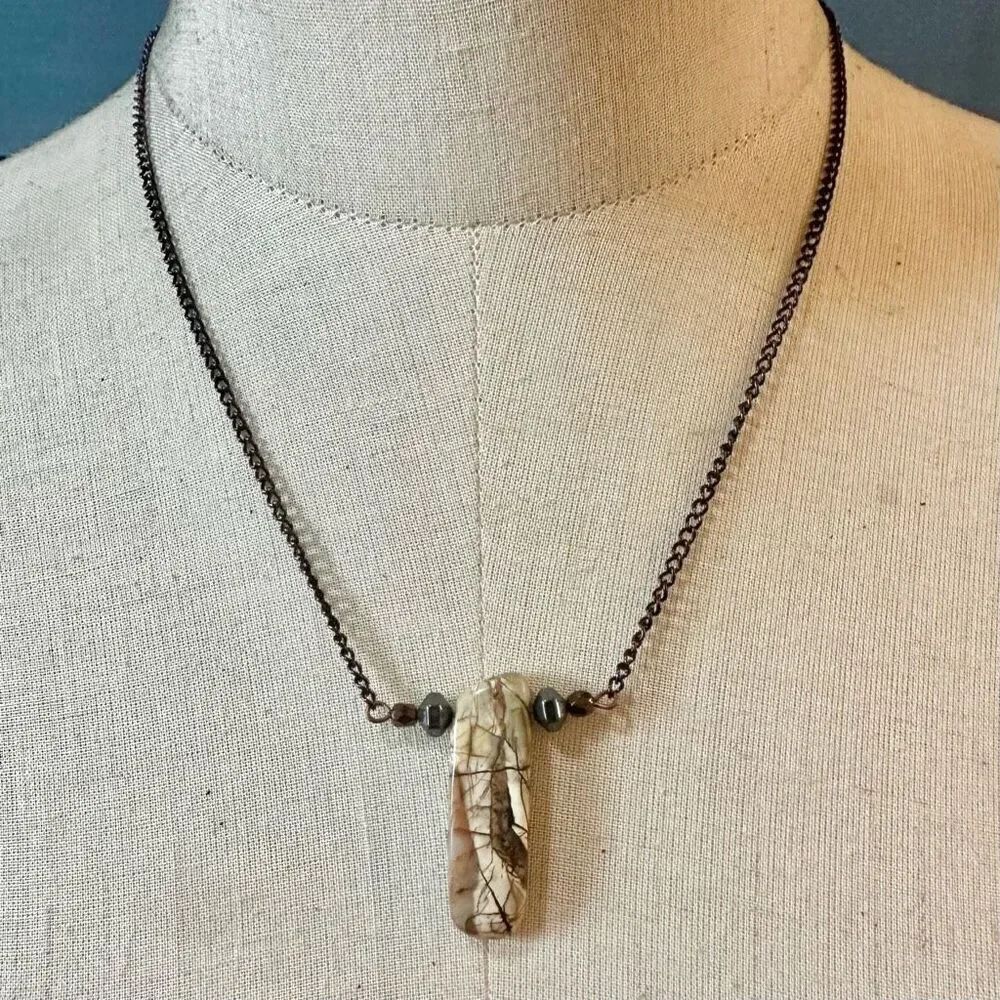 Picasso jasper pendant necklace